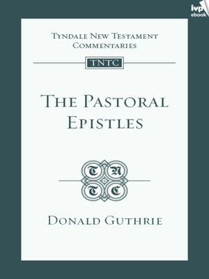 cover image of TNTC Pastoral Epistles